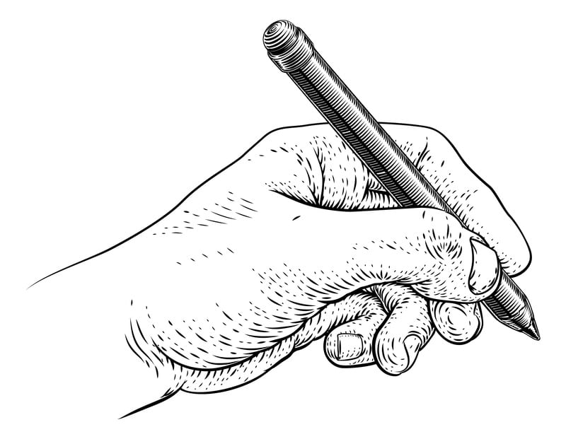Hand writing illustration